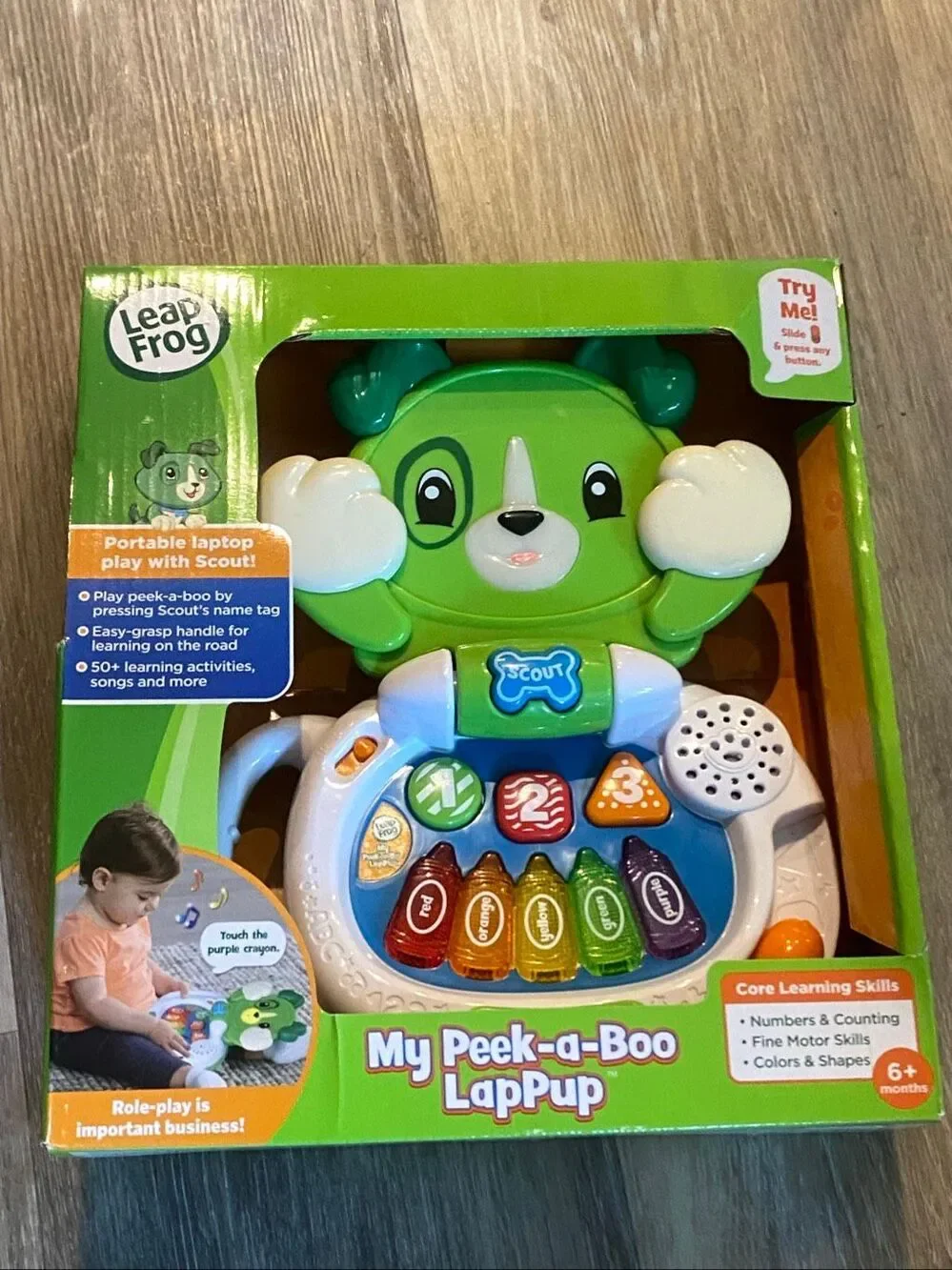 Leap Frog Scout Green Puppy Dog 1 2 3 Electronic Baby Toddler Toy Kids